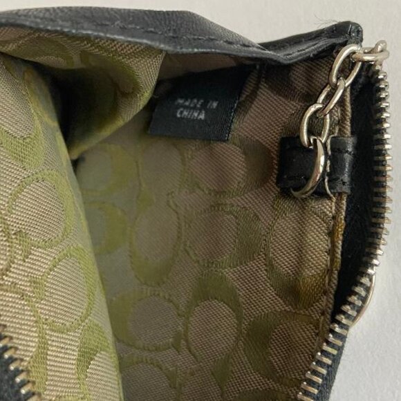 🆕 Coach Vintage Black Leather Key, Card, & Coin Wallet - Picture 6 of 11